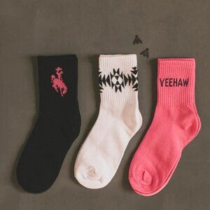 Cowgirl Crew Socks (Pink)